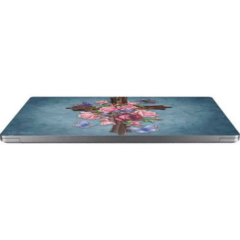 Brigid Ashwood Flower Cross Universal Laptop 16.6in (13.4 x 9.7in) Skin